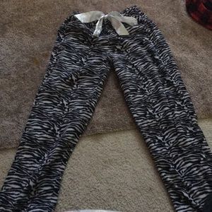 Zebra pajama pants